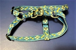 Blue step in harness with diamonds and bones 